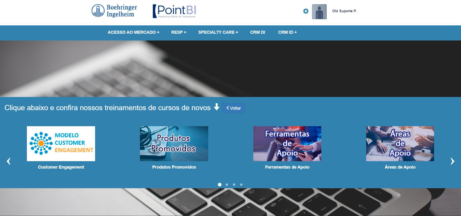 Plataforma de treinamento online